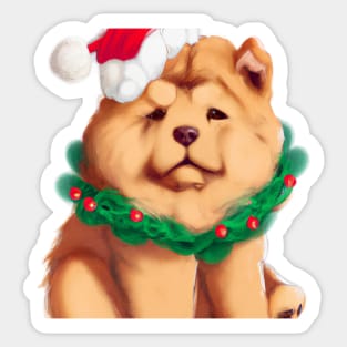 Cute Chow Chow Drawing Sticker